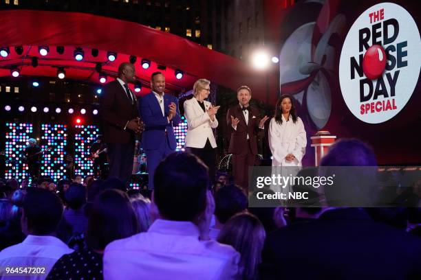 Pictured: Akbar Gbajabiamila, Matt Iseman, Jane Lynch, Chris Hardwick, Olivia Munn --