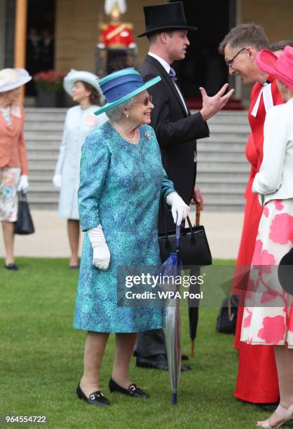 Queen Elizabeth II hosts a Garden Party at Buckingham Palace on May 31, 2018 in London, England.