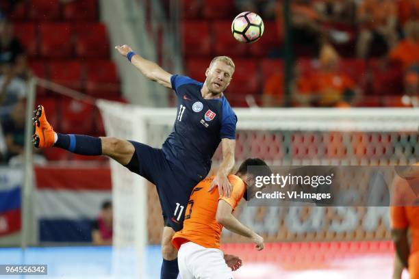 Adam Nemec of Slovakia, Davy Propper of Holland during the International friendly match between Slovakia and The Netherlands at Stadium Antona...