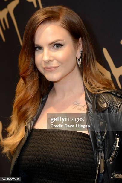 Cally-Jo attends Alec Monopoly's, 'Breaking the Bank on Bond Street' exhibition launch party at the Eden Fine Art Gallery on May 31, 2018 in London,...