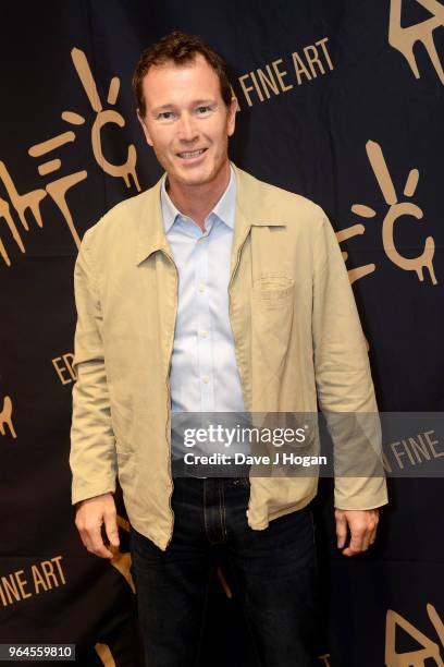 Nick Moran attends Alec Monopoly's, 'Breaking the Bank on Bond Street' exhibition launch party at the Eden Fine Art Gallery on May 31, 2018 in...