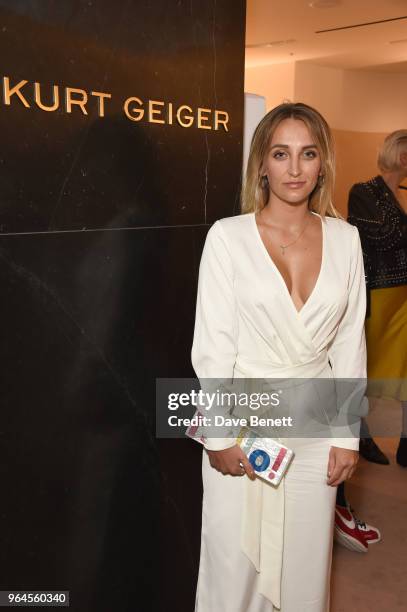 Tiffany Watson attends the Kurt Geiger London Boutique launch at Selfridges on May 31, 2018 in London, England.