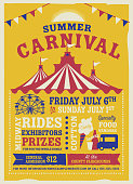 Colorful Summer Carnival Poster design template