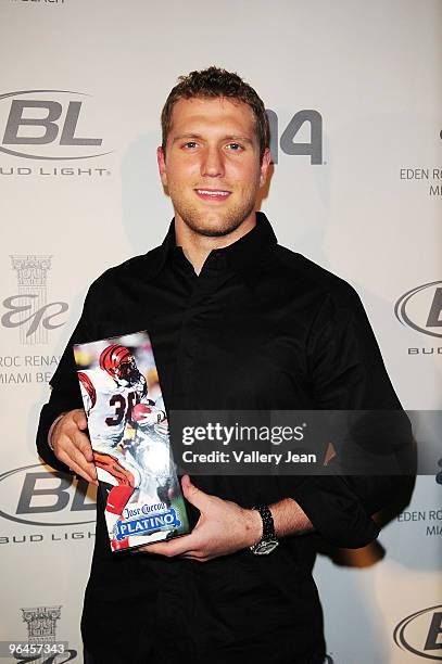 Player Brian Leonard attends the Jose Cuervo Platino Penthouse at Eden Roc Renaissance Miami Beach on February 5, 2010 in Miami Beach City.