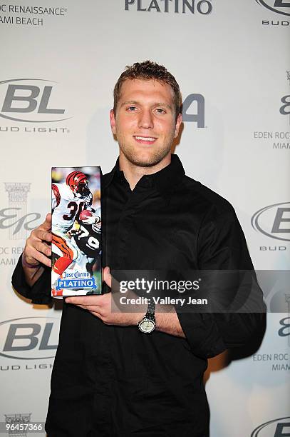 Player Brian Leonard attends the Jose Cuervo Platino Penthouse at Eden Roc Renaissance Miami Beach on February 5, 2010 in Miami Beach City.