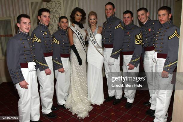 Miss Universe Stefania Fernandez, Miss USA Kristen Dalton and West Point Cadets attend the 55th annual Viennese Opera Ball's "Magical Night At The...