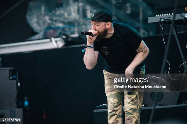 Chris of STL GLD performs onstage during day 3 of 2018 Boston Calling Music Festival at Harvard Athletic Complex on May 27, 2018 in Boston,...