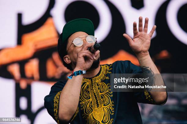 Moe Pope of STL GLD performs onstage during day 3 of 2018 Boston Calling Music Festival at Harvard Athletic Complex on May 27, 2018 in Boston,...