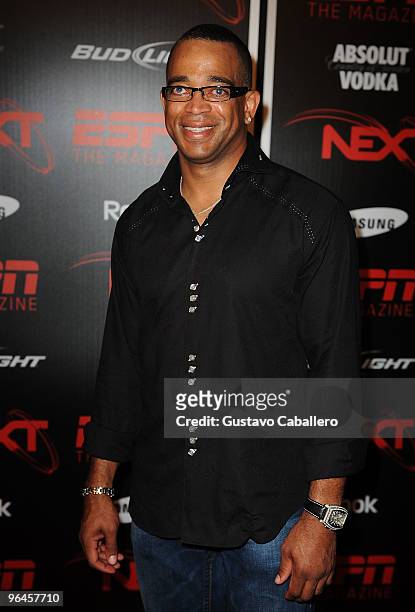 S Stuart Scott attends the ESPN The Magazine's NEXT Event at the Fontainebleau Miami Beach on February 5, 2010 in Miami Beach, Florida.