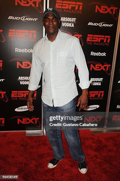 Player Brian Orakpo attends the ESPN The Magazine's NEXT Event at the Fontainebleau Miami Beach on February 5, 2010 in Miami Beach, Florida.