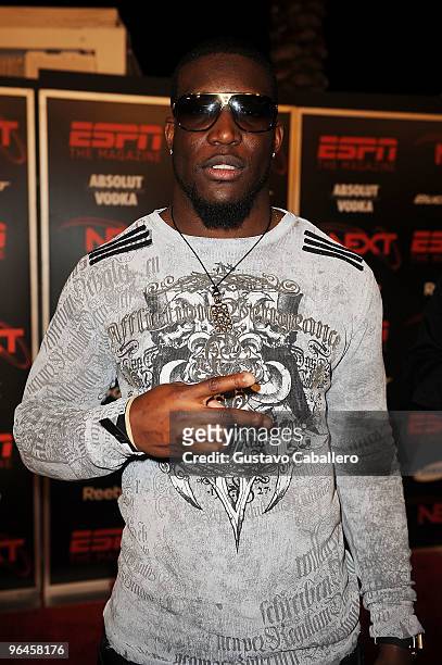 Player Brian Orakpo attends the ESPN The Magazine's NEXT Event at the Fontainebleau Miami Beach on February 5, 2010 in Miami Beach, Florida.