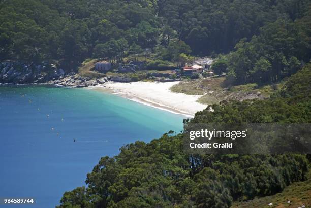 ons island galicia spain - pontevedraprovinsen bildbanksfoton och bilder