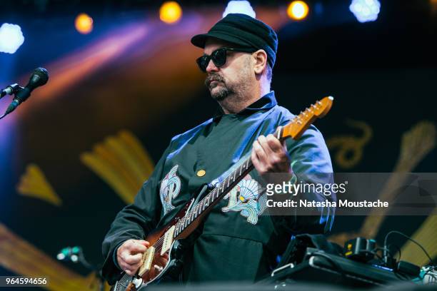 Guitarist Chris Funk of The Decemberists perform onstage during day 3 of 2018 Boston Calling Music Festival at Harvard Athletic Complex on May 27,...