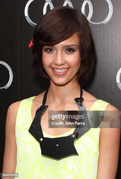 Jessica Alba attends the Superbowl XLIV with Audi at the W Hotel - South Beach on February 5, 2010 in Miami Beach, Florida.