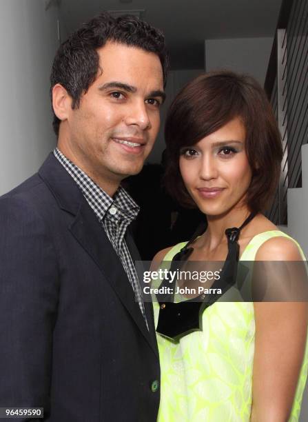 Cash Warren and Jessica Alba attend the Superbowl XLIV with Audi at the W Hotel - South Beach on February 5, 2010 in Miami Beach, Florida.