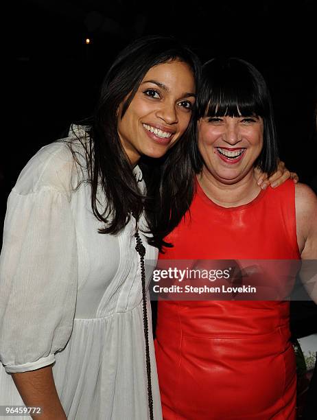 Actress Rosario Dawson and writer Eve Ensler attend the V-Day benefit reading of Eve Ensler's new work "I Am An Emotional Creature: The Secret Life...