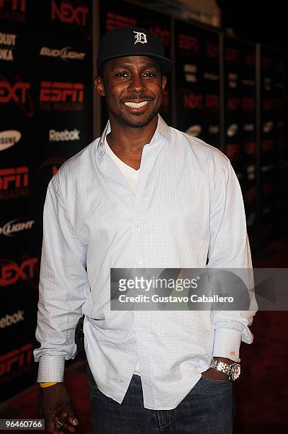 Former NFL player Desmond Howard attends the ESPN The Magazine's NEXT Event at the Fontainebleau Miami Beach on February 5, 2010 in Miami Beach,...
