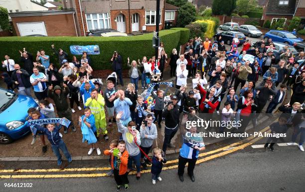 Coventry City fans during the Sky Bet League Two promotion parade in Coventry.Coventry City fans during the Sky Bet League Two promotion parade in...