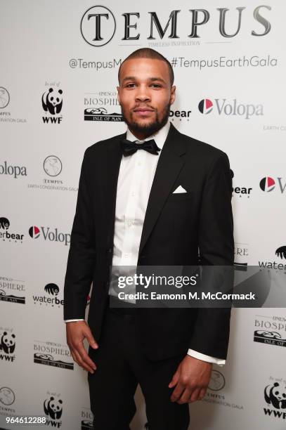 Chris Eubank Jr. Attends the Tempus Earth Conservation Gala in aid of the WWF at The Dorchester on May 31, 2018 in London, England.The event is...