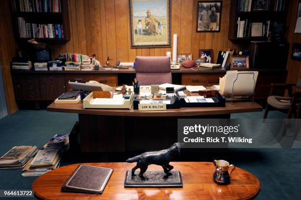 An exact replica of Sam Walton's office as it looked when he died in 1962 is seen at the location of his original 5 and 10 store, now a museum,...