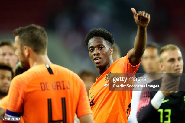 Terence Kongolo of Holland during the International Friendly match between Slovakia v Holland at the City Arena on May 31, 2018 in Trnava Slovakia