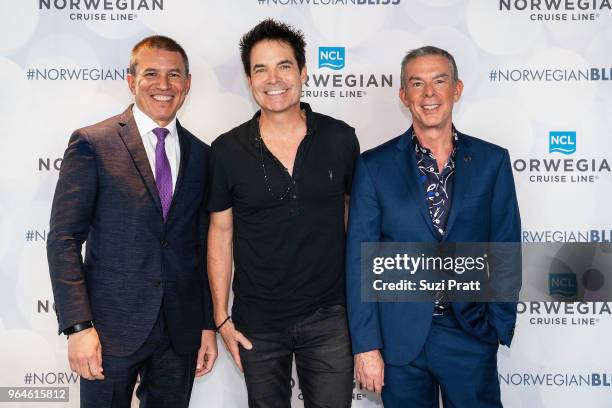 Andy Stuart, president and CEO of Norwegian Cruise Line, Patrick Monahan, lead singer of the three-time Grammy award-winning rock band, Train, and...