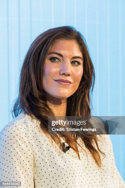 Hope Solo takes part in a panel discussion as The Foundation For Sports Integrity hold their inaugural 'Sports, Politics and Integrity Conference' at...