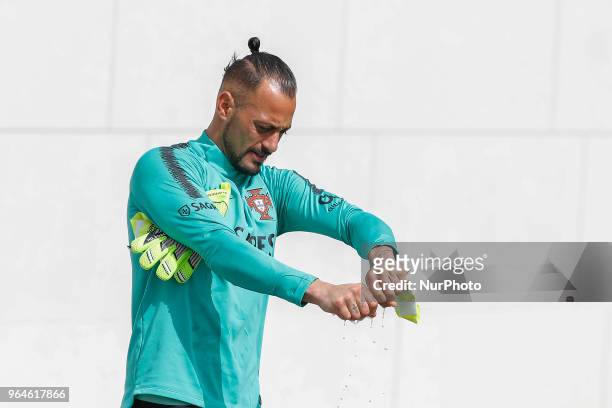 Portugal goalkeeper Beto during the training session at Cidade do Futebol training camp in Oeiras, outskirts of Lisbon, on May 31, 2018 ahead of the...