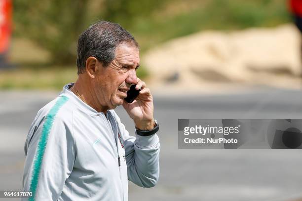 S Vice President Humberto Coelho during the training session at Cidade do Futebol training camp in Oeiras, outskirts of Lisbon, on May 31, 2018 ahead...