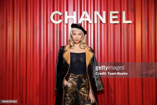Soo Joo Park attends the Chanel Replica Show In Moscow "Metiers D'Art Paris - Hamburg 2017-18" on May 31, 2018 in Moscow, Russia.