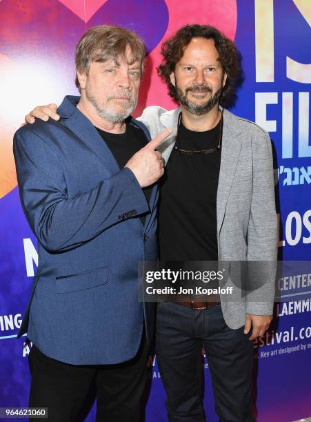 Mark Hamill and Ram Bergman attend the 32nd Israel Film Festival In Los Angeles Sponsor Luncheon at Four Seasons Hotel Los Angeles at Beverly Hills...