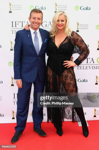 Alan Hughes and Amanda Brunker attend the IFTA Gala Television Awards on May 31, 2018 in Dublin, Ireland.