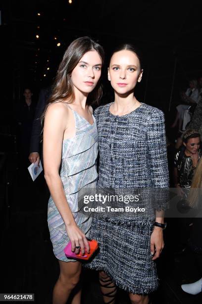 Sofiya Muntyan and Ksenia Knyazeva attends the Chanel Replica Show In Moscow "Metiers D'Art Paris - Hamburg 2017-18" on May 31, 2018 in Moscow,...