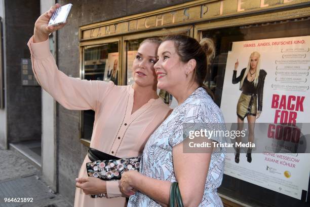 Judith Hoersch and Alexa Maria Surholt attend the 'Back for Good' premiere on May 31, 2018 in Berlin, Germany.