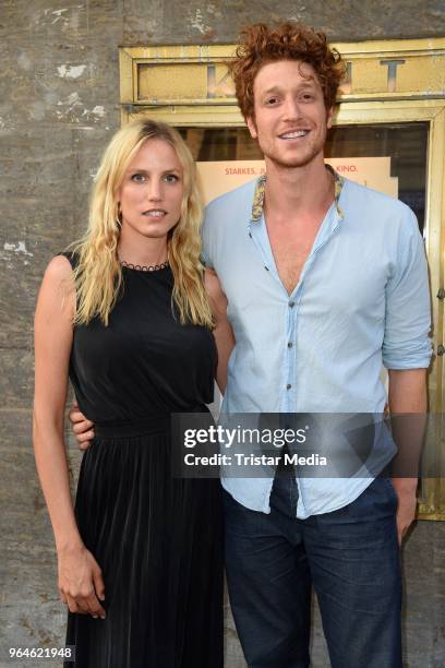 Isabel Thierauch and Daniel Donskoy attend the 'Back for Good' premiere on May 31, 2018 in Berlin, Germany.