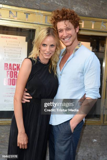 Isabel Thierauch and Daniel Donskoy attend the 'Back for Good' premiere on May 31, 2018 in Berlin, Germany.