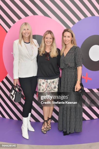 Irena Medavoy, guest and Amanda Smith attend the Jo Malone London & Poppy Delevingne Celebrates the Launch of "Queen of Pop" on May 31, 2018 in West...