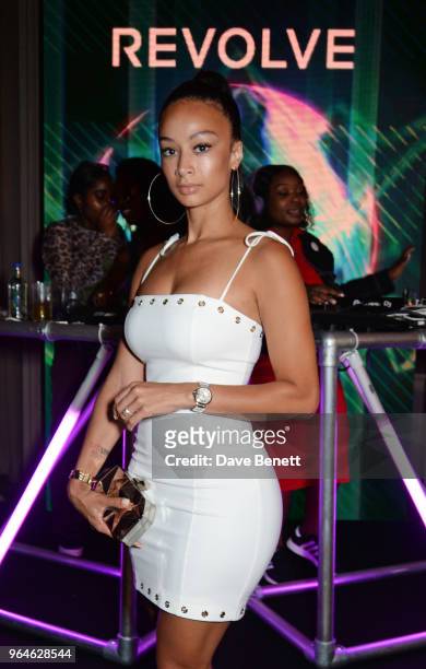 Draya Michele attends the REVOLVE 'LA Party In London' hosted by Winnie Harlow at Hotel Cafe Royal on May 31, 2018 in London, England.