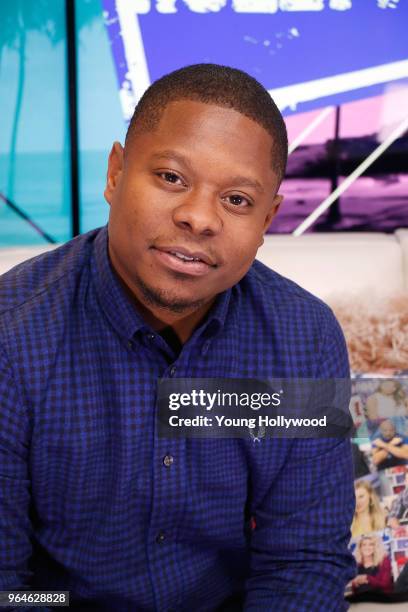 May 31: Jason Mitchell visits the Young Hollywood Studio on May 31, 2017 in Los Angeles, California.