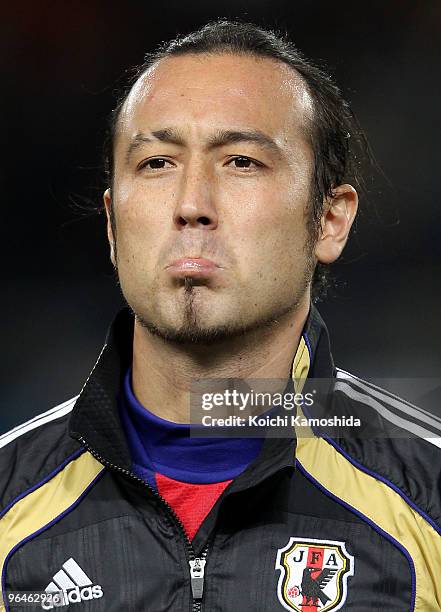 Marcus Tulio Tanaka of Japan looks on prior to playing the East Asian Football Championship 2010 match between Japan and China at Ajinomoto Stadium...