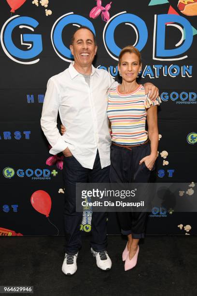 Comedian Jerry Seinfeld and Founder of GOOD+ foundation Jessica Seinfeld attend GOOD+ Foundation's 2018 NY Bash sponsored by Hearst on May 31, 2018...