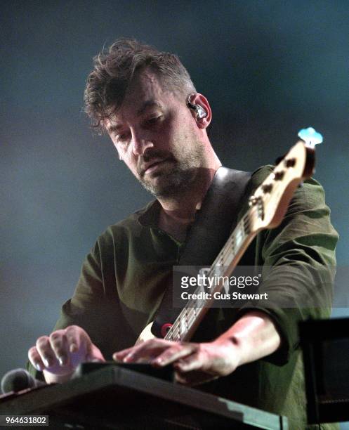 Bonobo performs on stage at Alexandra Palace on May 31, 2018 in London, England.