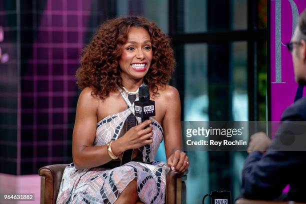 Janet Mock discusses "Pose" with the Build Series at Build Studio on May 31, 2018 in New York City.