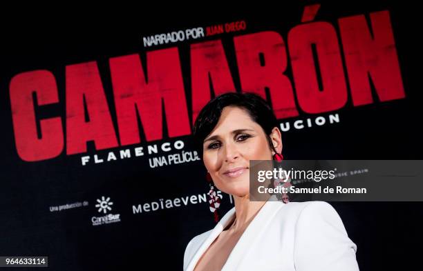 Rosa Lopez attends 'Camaron: Flamenco Y Revolucion' Madrid Premiere on May 31, 2018 in Madrid, Spain.