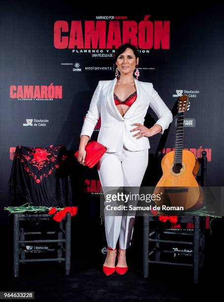 Rosa Lopez attends 'Camaron: Flamenco Y Revolucion' Madrid Premiere on May 31, 2018 in Madrid, Spain.
