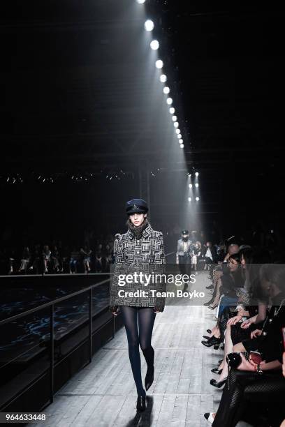 Models walk the runway during the Chanel Replica Show In Moscow "Metiers D'Art Paris - Hamburg 2017-18" on May 31, 2018 in Moscow, Russia.