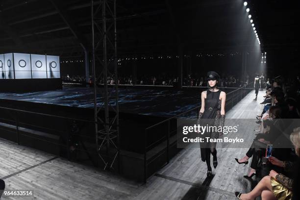 Models walk the runway during the Chanel Replica Show In Moscow "Metiers D'Art Paris - Hamburg 2017-18" on May 31, 2018 in Moscow, Russia.