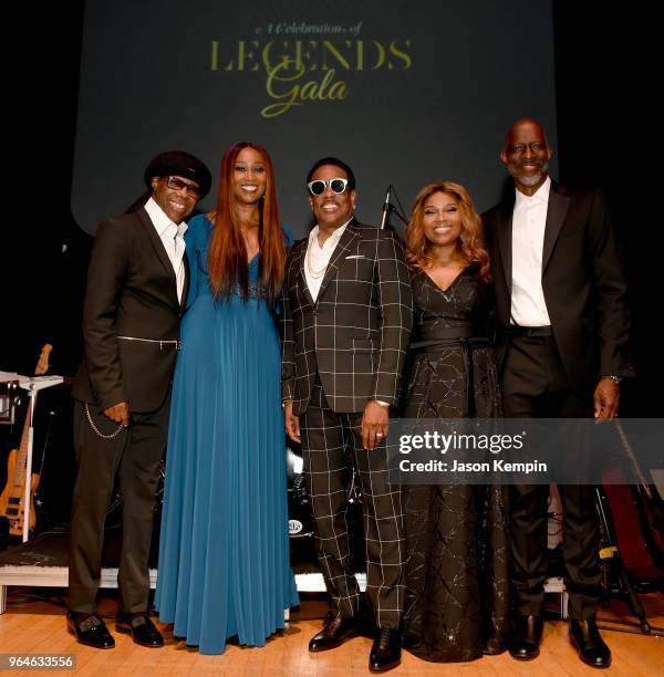 Producer Nile Rodgers, gospel singer Yolanda Adams, musician Charlie Wilson, Mona Scott-Young and musician Keb' Mo' attend NMAAM Celebration of...