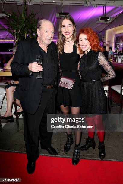 Ralph Siegel and his daughter Alana Siegel and his fiance Laura Kaefer during the surprise party for the worldwide comeback of Ralph Siegels band...