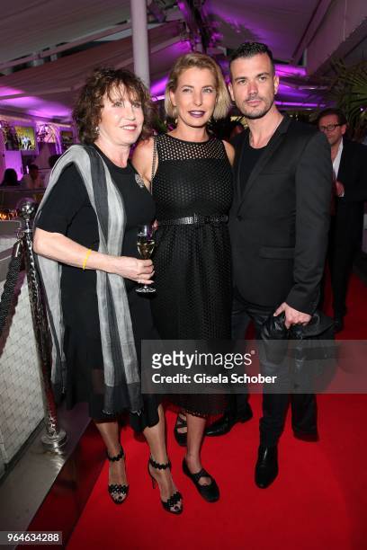Dunja Siegel and her daughter Giulia Siegel with her boyfriend Ludwig Heer during the surprise party for the worldwide comeback of Ralph Siegels band...